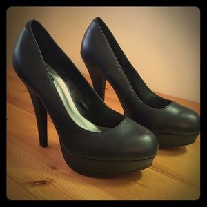 Guess Black Platform Heels